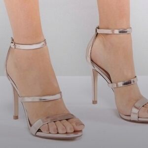 Steve Madden feelya rose gold formal metallic scrappy sandals